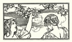 Illustrasjon for dikt av John Keats (litho) av Robert Anning Bell