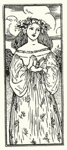 Illustrasjon for dikt av John Keats (litho) av Robert Anning Bell