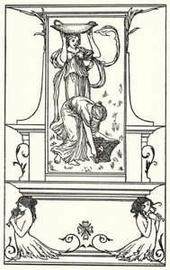 Illustrasjon for dikt av John Keats (litho) av Robert Anning Bell