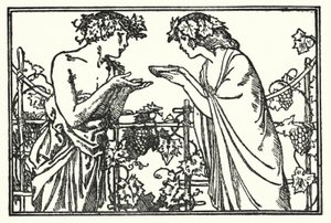 Illustrasjon for dikt av John Keats: Endymion (litho) av Robert Anning Bell