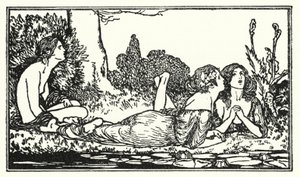 Illustrasjon for dikt av John Keats: Endymion (litho) av Robert Anning Bell