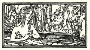 Illustrasjon for dikt av John Keats: Endymion (litho) av Robert Anning Bell