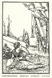 Illustrasjon for dikt av John Keats: Endymion (litho) av Robert Anning Bell