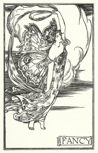 Illustrasjon for dikt av John Keats: Fancy (litho) av Robert Anning Bell