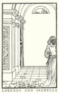 Illustrasjon for dikt av John Keats: Isabella or The Pot of Basil (litho) av Robert Anning Bell