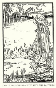 Illustrasjon for dikt av John Keats: Lamia (litho)