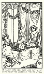 Illustrasjon for dikt av John Keats: Lamia (litho) av Robert Anning Bell