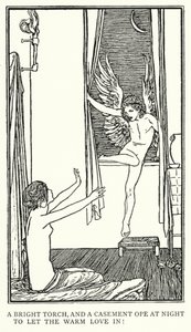 Illustrasjon for dikt av John Keats: Ode To Psyche (litho)