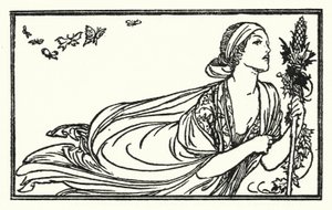 Illustrasjon for dikt av John Keats: Sleep And Poetry (litho)