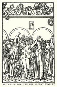 Illustrasjon for dikt av John Keats: The Eve of St Agnes (litho) av Robert Anning Bell
