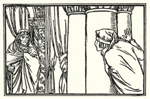 Illustrasjon for dikt av John Keats: The Eve of St Agnes (litho) av Robert Anning Bell