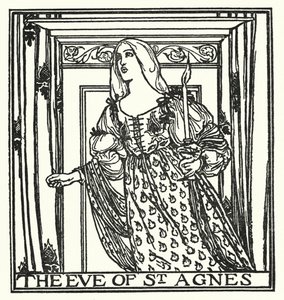 Illustrasjon for dikt av John Keats: The Eve of St Agnes (litho) av Robert Anning Bell