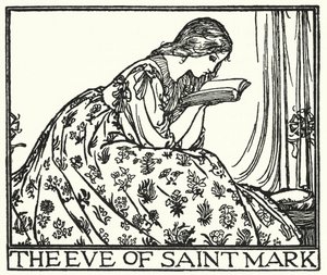 Illustrasjon for dikt av John Keats: The Eve of St Mark (litho) av Robert Anning Bell