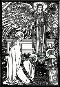 Illustrasjon for The Alter Book, 1892, 1897 av Robert Anning Bell