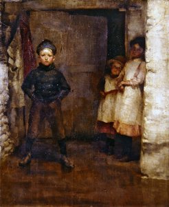 In the Doorway (olje på lerret) av Robert Anning Bell