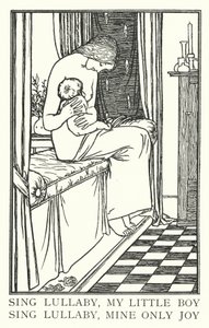 Syng vuggesang, min lille gutt, syng vuggevise, min eneste glede (litho) av Robert Anning Bell