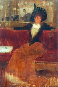 In The Cafe (olje på lerret) av Robert Atkinson