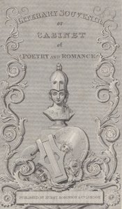 Handelskort for litterær suvenir, 1800-tallet. av Robert Baker