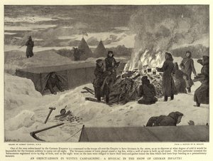 En objektleksjon i vinterkampanje, en bivuakk i snøen til tysk infanteri av Robert Barnes