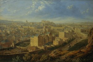 Edinburgh fra Calton Hill av Robert Batty