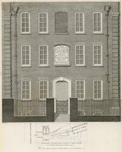 Høyden av Alms Houses utstyrt av Andrew Judd av Robert Blemell Schnebbelie