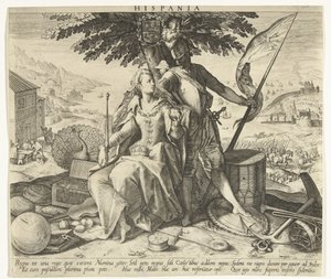 Spania Hispania (tittel på objekt) Allegorier over europeiske land (serietittel) av Robert Bossart