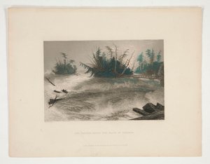 The Rapids Above the Falls of Niagara, illustrasjon for Nathaniel Parker Willis av Robert Brandard
