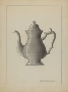 Kaffekanne i tinn av Robert Brigadier