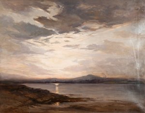Looking Towards Dundee, Sunset (olje på lerret) av Robert Buchan Nisbet