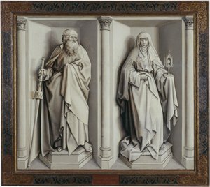 Marias og Josefs ekteskap. Omvendt av Robert Campin