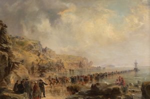 Landing the Shore End of the Atlantic Cable, 1866.