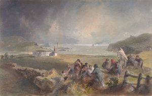 Valentia, Irland, fra havnen, overfor Knight