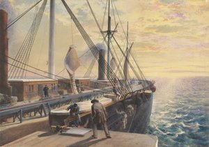 Utsikt, ser akterover, fra Paddle Box of the Great Eastern, viser bunnen..., 1865-66. av Robert Charles Dudley