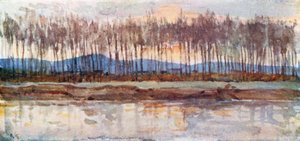 Arnos bredder i kveldsgløden (fargelitografi) av Robert Charles Goff