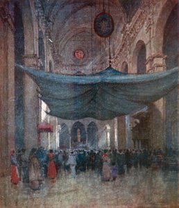 Interiøret i katedralen Santa Maria del Fiore (fargelitografi) av Robert Charles Goff