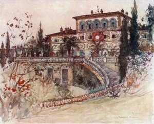Villa Palmieri (fargelitografi) av Robert Charles Goff