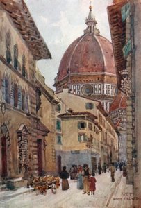 Via dei Servi (fargelitografi) av Robert Charles Goff