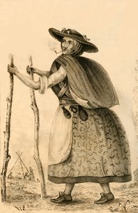 Jenny Darney, en bemerkelsesverdig karakter i Cumberland, 1821. av Robert Cooper