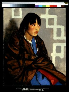 Indian Girl (Julianita) (olje på lerret) av Robert Cozad Henri