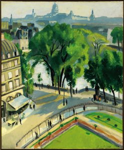 Utsikt over Quai du Louvre av Robert Delaunay