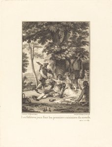 Lekene spill er de første kokkene i verden av Robert Delaunay after Jean Michel Moreau