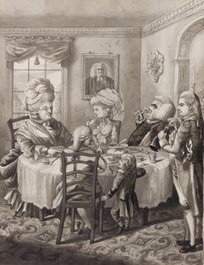 A Master Parson with a Good Living, 1782 (penn-, pensel- og blekkvasker på papir) av Robert Dighton
