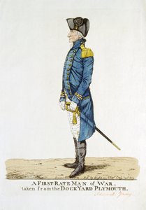 Sir George Young, "A First Rate Man of War ..." av Robert Dighton