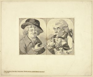 To karikaturer i bystelengde av Robert Dighton