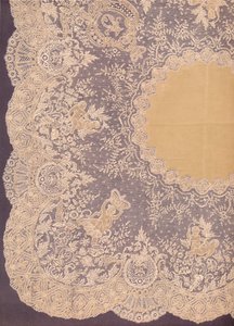 Lommetørkle av Brussel Lace, 1863.