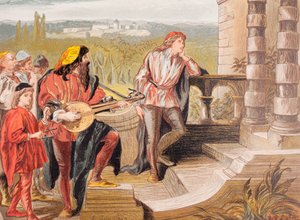 Illustrasjon til De to herrene fra Verona av William Shakespeare av Robert Dudley