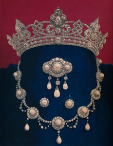 Parure of Diamonds and Pearls - The Gift of HRH Prince of Wales, 1863.