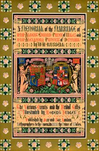 Forsiden av A Memorial of the Marriage of HRH Albert Edward Prince of Wales, 1863 av Robert Dudley