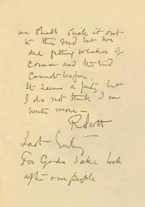 Faksimile av melding til publikum, 29. mars 1912, 1913