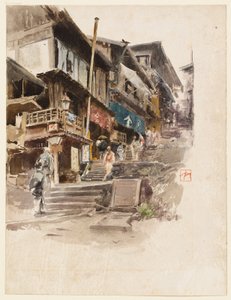 En gate i Ikao, Japan, II av Robert Frederick Blum